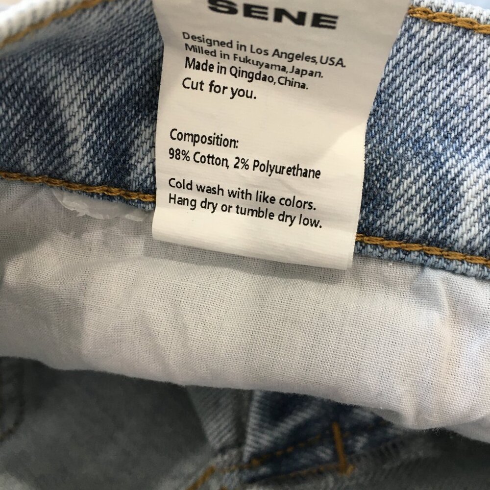 Nwot Sene Studios Light Wash Bootcut 5 Pocket Bespoke Custom Made Denim Jeans View 4